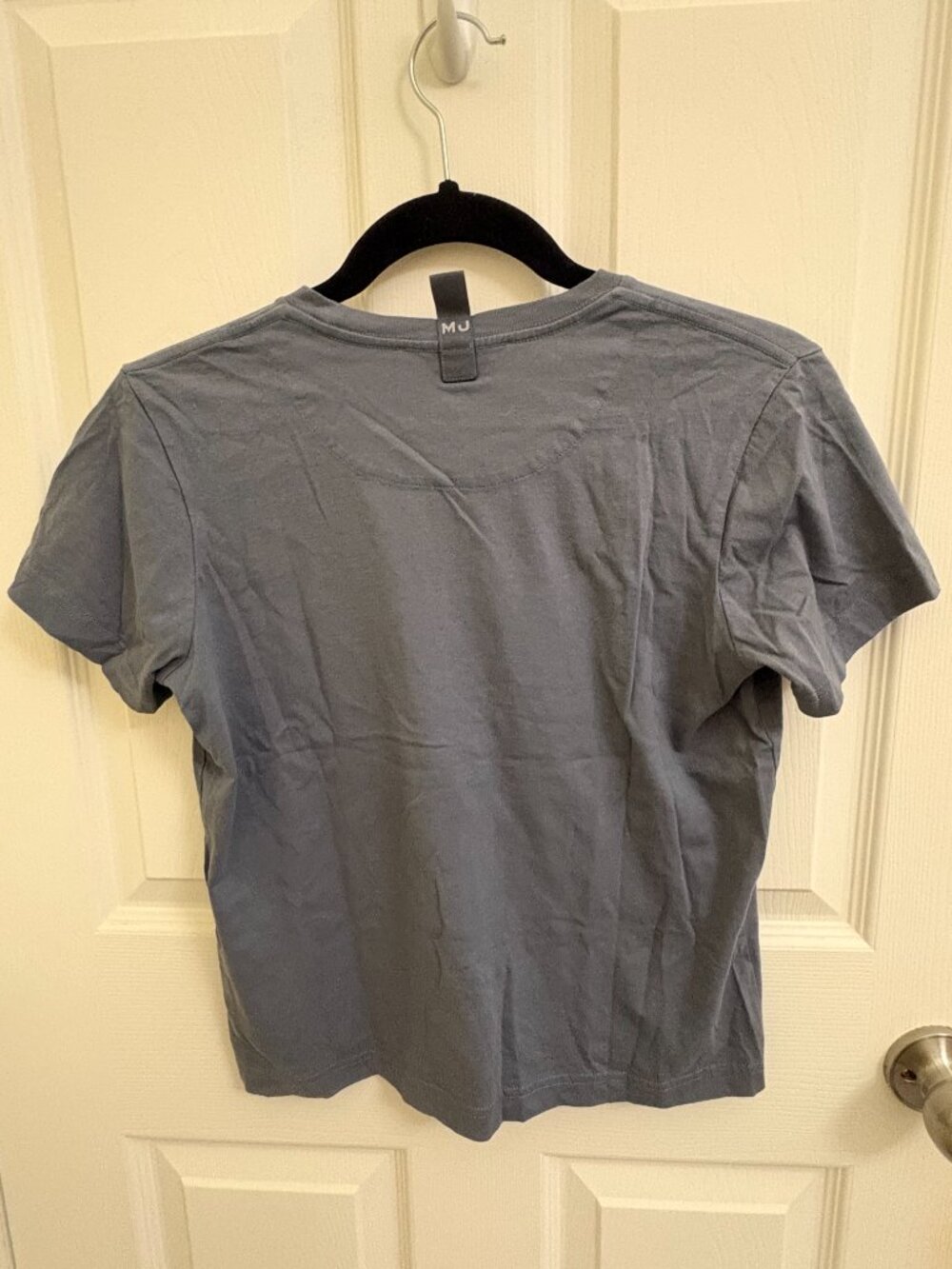 Marc Jacobs "The T-Shirt" Slate Blue Graphic Logo Tee - Size Small - Picture 3 of 3